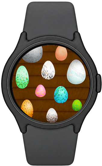 Creature Garden eggs on a WearOS watch