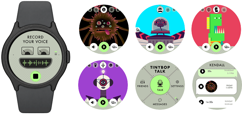 Tinybop Talk Watch App screens